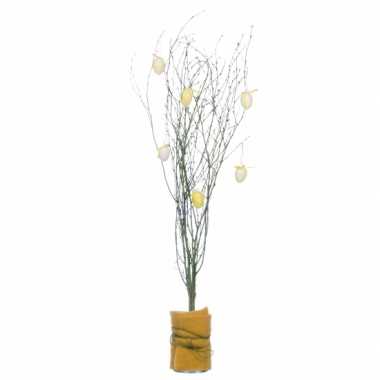 10x pasen versiering paastakjes groen 75 cm van echt hout