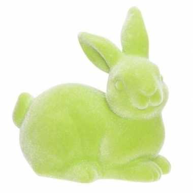 Paashaasjes/konijntjes figuurtjes groen 9 cm