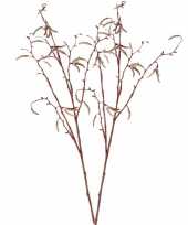 2x nep planten betula pendula berkenkatjestak kunstbloemen takken 66 cm decoratie