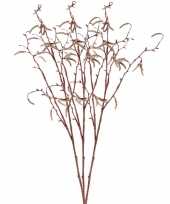3x nep planten betula pendula berkenkatjestak kunstbloemen takken 66 cm decoratie