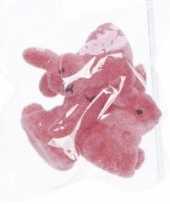 3x paashaasjes konijntjes figuurtjes roze 5 cm