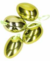 4x groene paaseieren plastic 6 cm