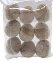 9x plastic fluwelen flock eieren bruin