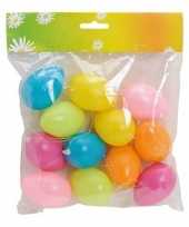 Gekleurde paaseieren hangdecoratie 12 stuks