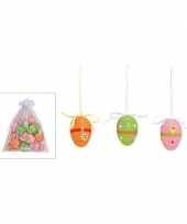 Gekleurde paaseieren met bloemetjes hangdecoratie 10190875