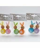 Paastak haasjes geel roze 2 stuks